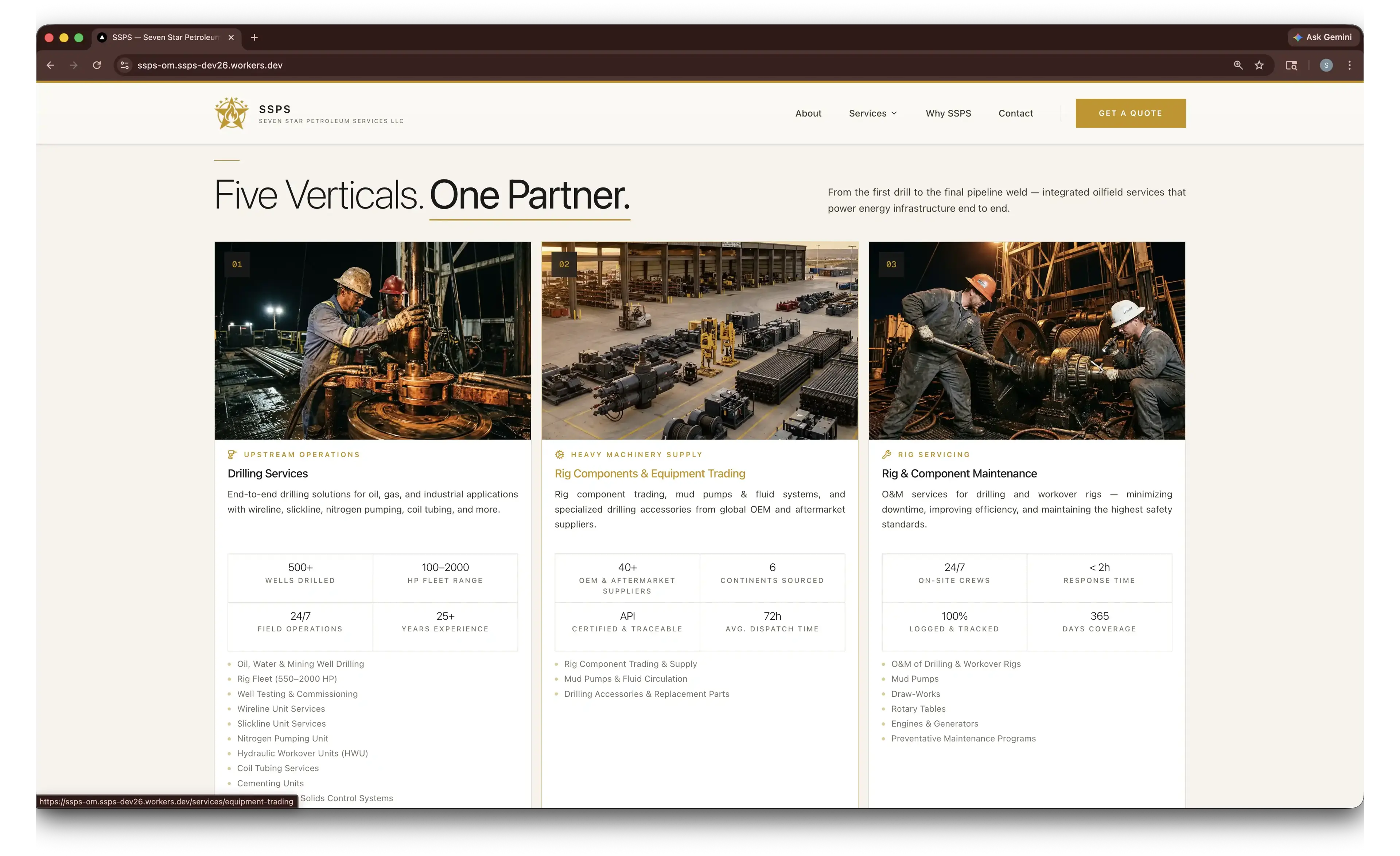 SSPS verticals