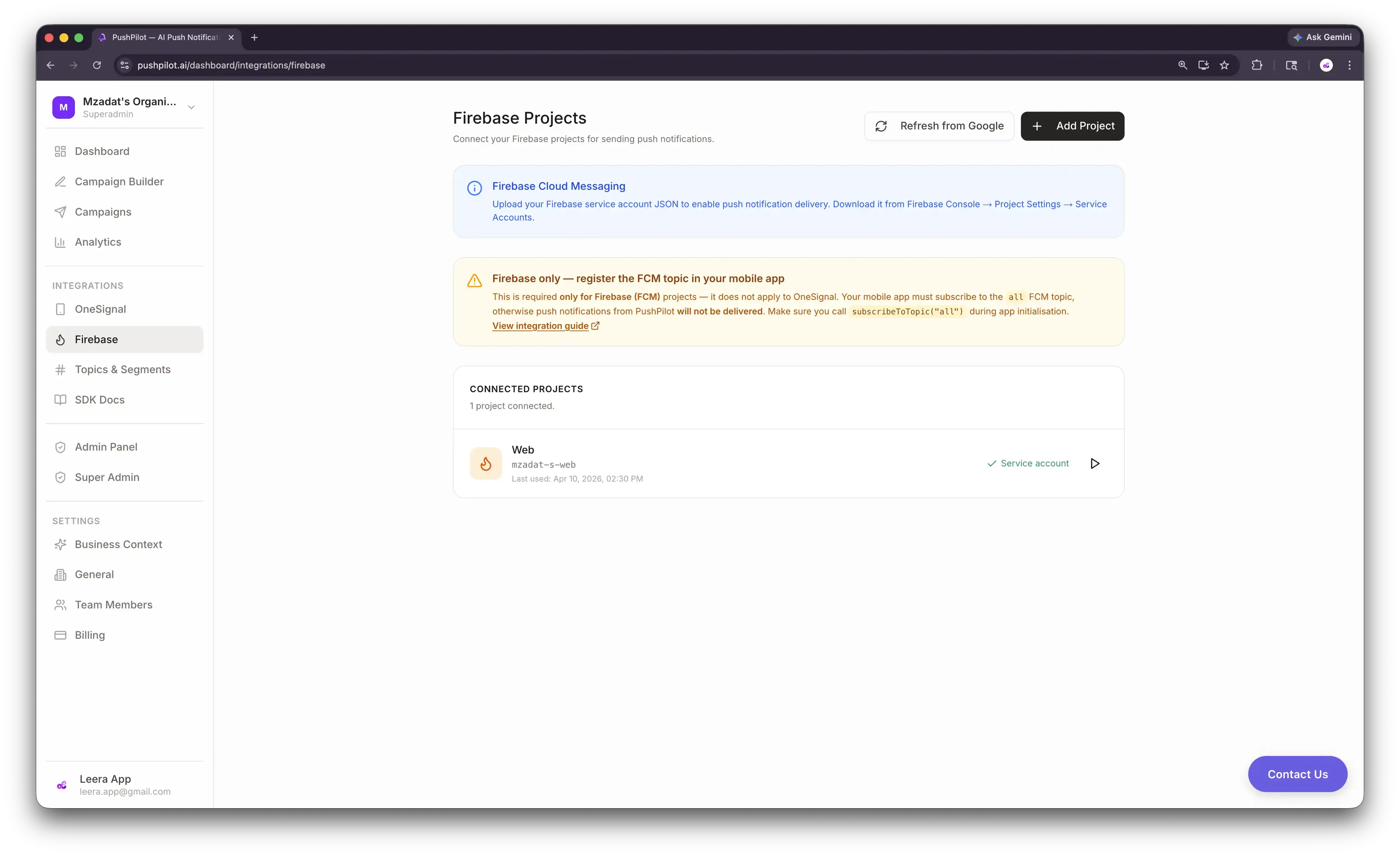 PushPilot analytics